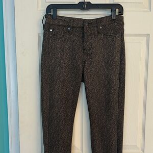 Liverpool Women's Dark Brown Herringbone Straight Leg Jeans